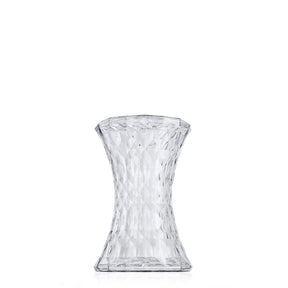 Sgabello Stone Kartell in policarbonato trasparente sfaccettato 30x45 cm