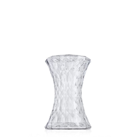 Sgabello Stone Kartell in policarbonato trasparente sfaccettato 30x45 cm