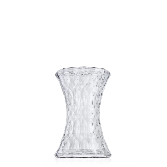 Sgabello Stone Kartell in policarbonato trasparente sfaccettato 30x45 cm