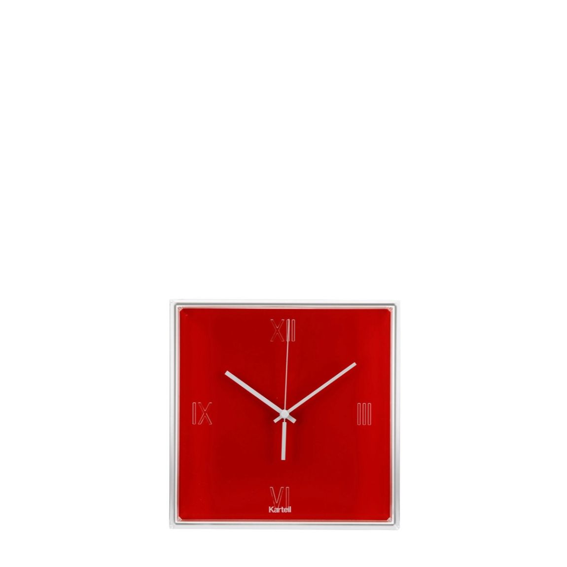 Orologio da parete Tic&Tac Kartell in PMMA rosso 30x30 cm