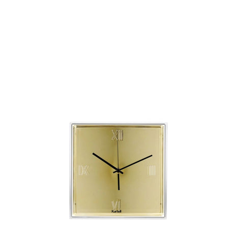 Orologio da parete Tic&Tac Kartell in PMMA trasparente finitura oro 30x30 cm
