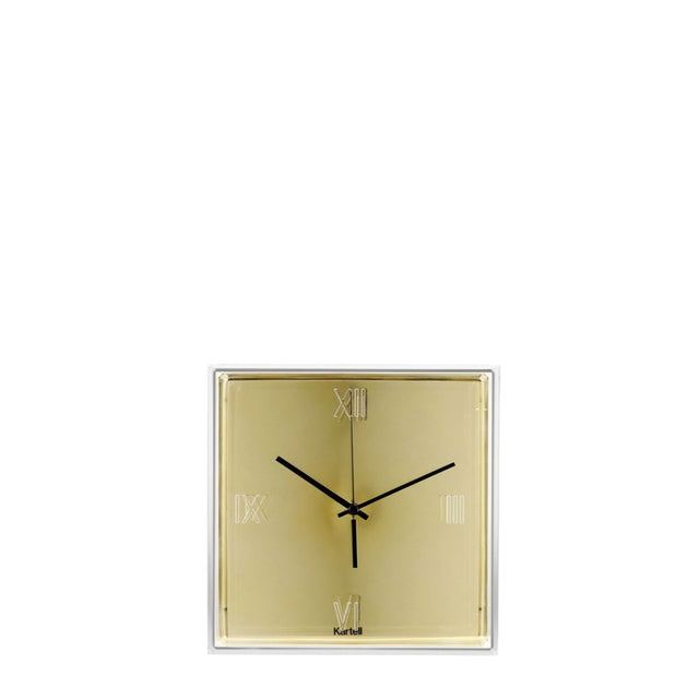 Orologio da parete Tic&Tac Kartell in PMMA trasparente finitura oro 30x30 cm