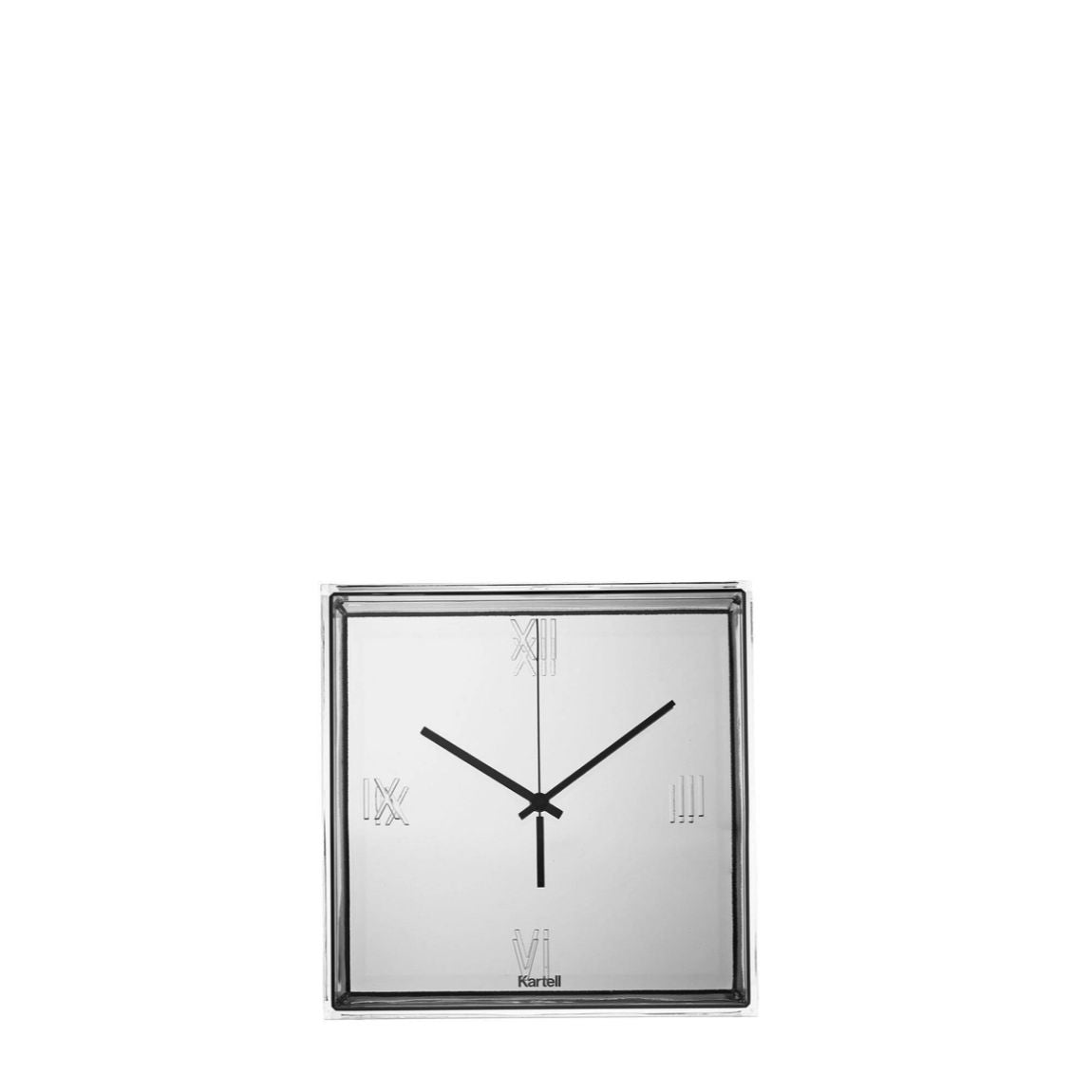 Orologio da parete Tic&Tac Kartell in PMMA finitura cromo 30x30 cm