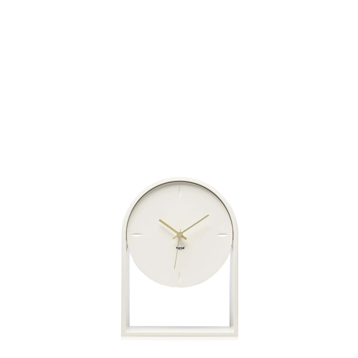 Orologio da tavolo Air du Temps Kartell in tecnopolimero bianco 22x30 cm