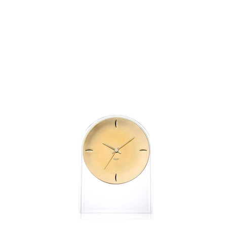 Orologio da tavolo Air du Temps Kartell in tecnopolimero trasparente oro