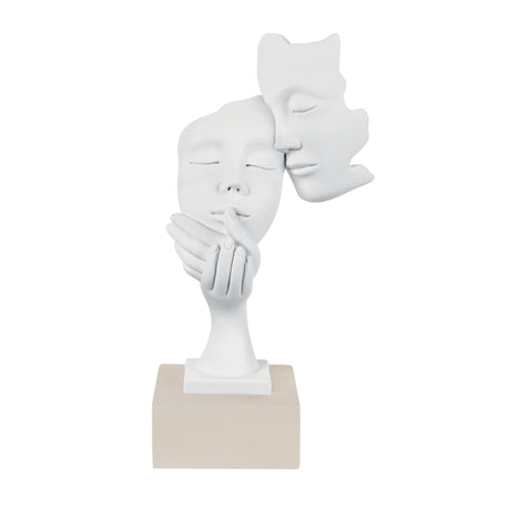 Scultura coppia in abbraccio Bongelli Preziosi in marmorino 28 cm