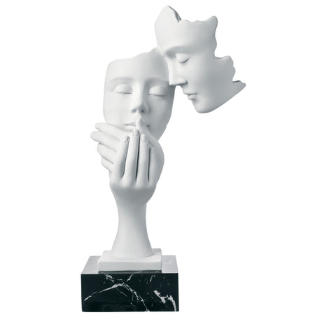Scultura coppia innamorati Bongelli Preziosi in marmorino 39 cm