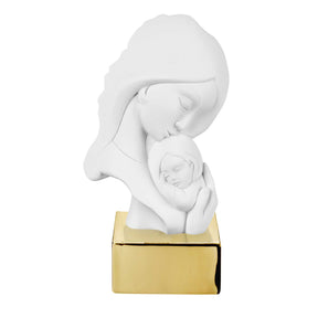 Scultura Maternità Bongelli Preziosi in marmorino bianco 20 cm