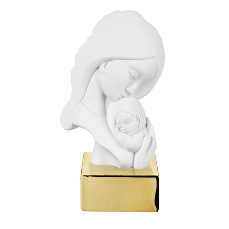 Scultura Maternità Bongelli Preziosi in marmorino bianco 20 cm