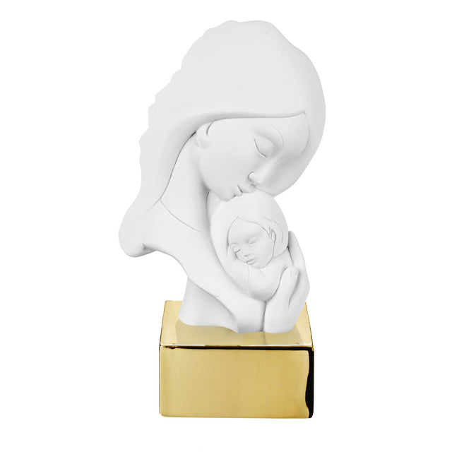 Scultura Maternità Bongelli Preziosi in marmorino bianco 20 cm