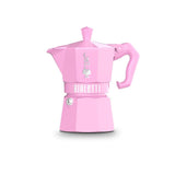 BIALETTI Caffettiera Moka Exclusive Pink 3 Tazze Alluminio Rosa