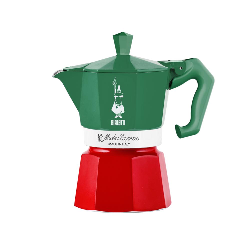 Caffettiera Moka Exclusive Bialetti alluminio tricolore 3 tazze