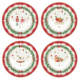 Set 4 piatti dolce Magie de Noel Easy Life in porcellana con decori natalizi