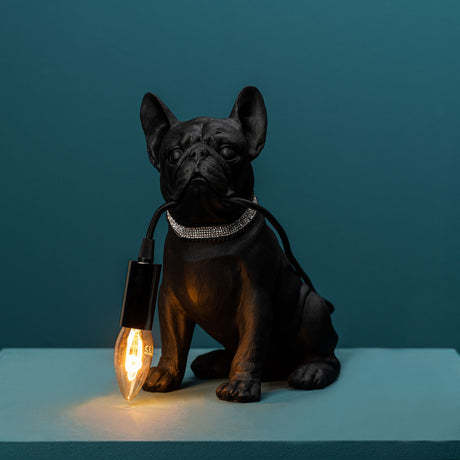 Lampada da tavolo Cane Werns in poliresina 25x15x29 cm