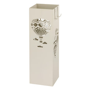 Portaombrelli Montemaggi in metallo bianco con stampa mongolfiere 50x15 cm