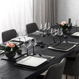 VILLEROY & BOCH Manufacture Rock Set 12 Pezzi Bicchieri Calici in Cristallo con Gambo e Fondo Nero