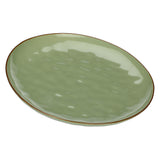 ROSE &amp; TULIPS Concert Tray Serving Plate 32cm Olive Green Stoneware