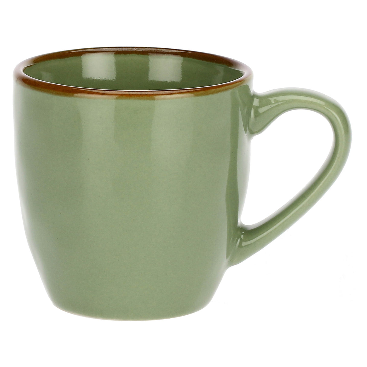 ROSE &amp; TULIPS Concerto Coffee Cup and Saucer 90ml Olive Green Stoneware