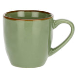 ROSE &amp; TULIPS Concerto Coffee Cup and Saucer 90ml Olive Green Stoneware
