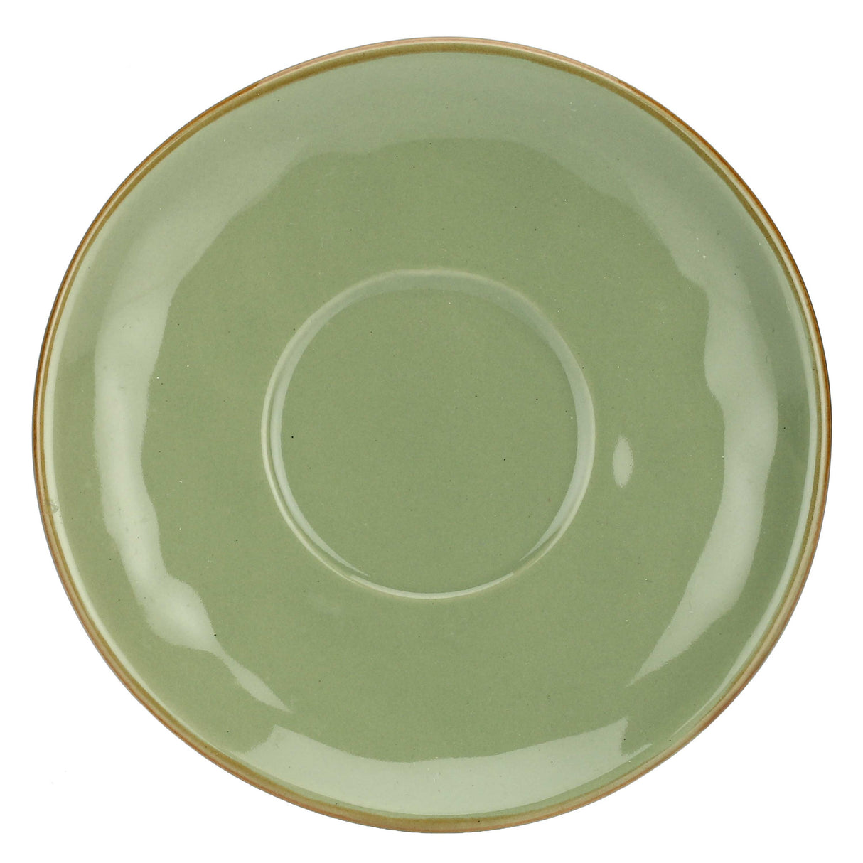 ROSE &amp; TULIPS Concerto Coffee Cup and Saucer 90ml Olive Green Stoneware