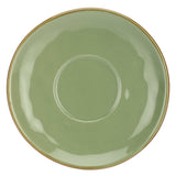 ROSE &amp; TULIPS Concerto Coffee Cup and Saucer 90ml Olive Green Stoneware