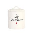Barattolo zucchero Simple Day in gres con decoro nero 12x17 cm
