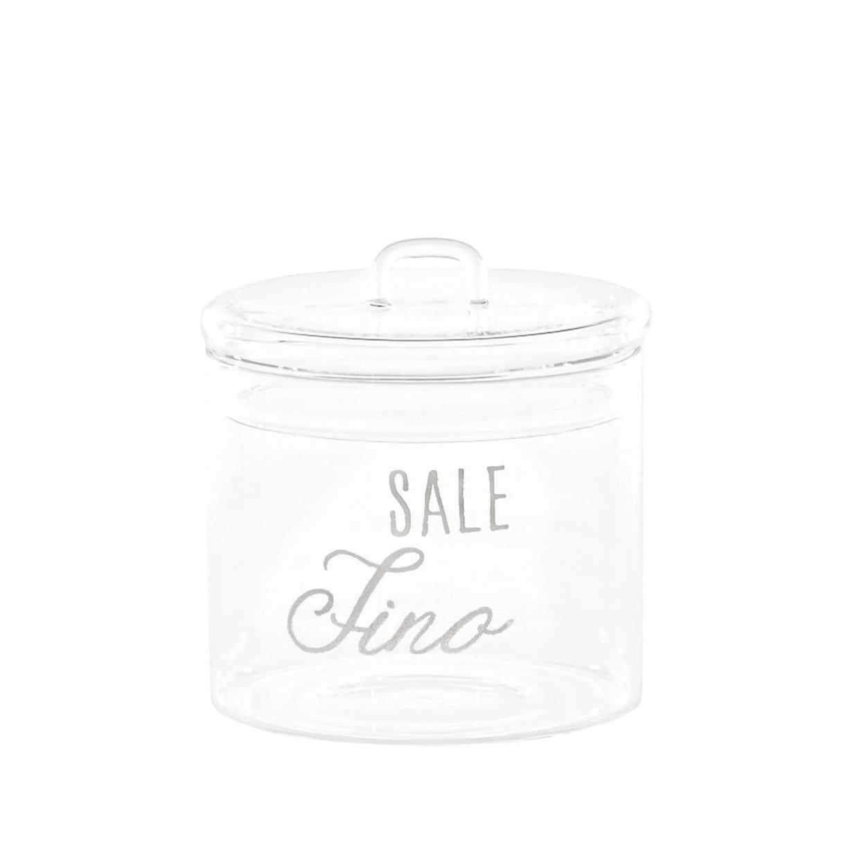 Barattolo sale fino Simple Day in vetro borosilicato 12x13 cm