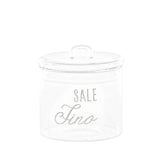 Barattolo sale fino Simple Day in vetro borosilicato 12x13 cm