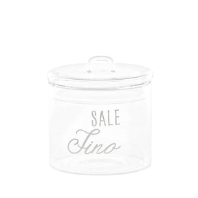 Barattolo sale fino Simple Day in vetro borosilicato 12x13 cm