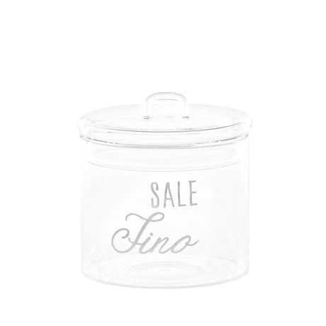 Barattolo sale fino Simple Day in vetro borosilicato 12x13 cm