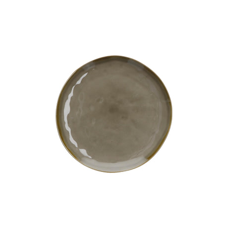Piatto frutta Concerto Rose & Tulipani in stoneware con bordo dorato 20 cm