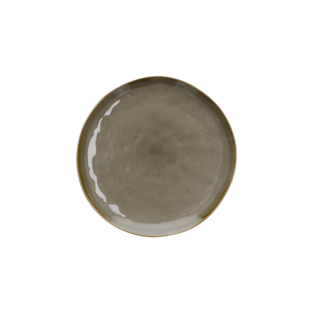 Piatto frutta Concerto Rose & Tulipani in stoneware con bordo dorato 20 cm