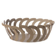 Centrotavola Mambo Arti & Mestieri in ferro color beige 13x25,7 cm
