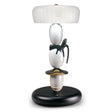 Lampada da tavolo Hairstyle Lladrò in porcellana con schermo in vetro 58x31 cm
