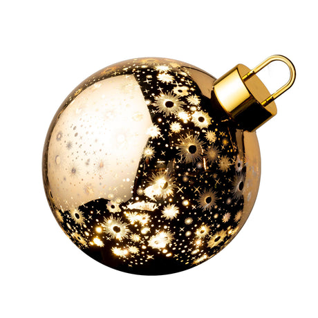 Sfera natalizia luminosa Noel by Lamart in vetro oro 30 cm