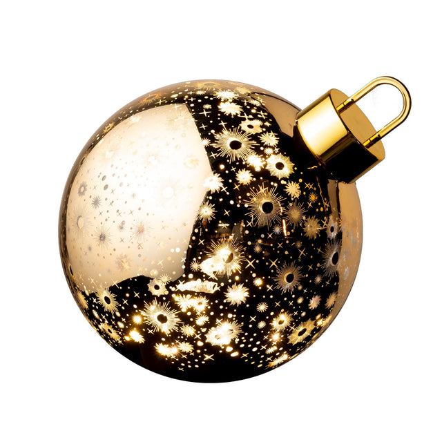 Sfera natalizia luminosa Noel by Lamart in vetro oro 30 cm