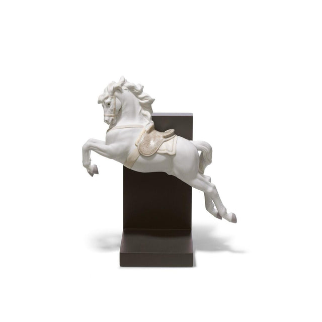 Statuina Cavallo in Pirouette Lladrò in porcellana opaca 34x30 cm