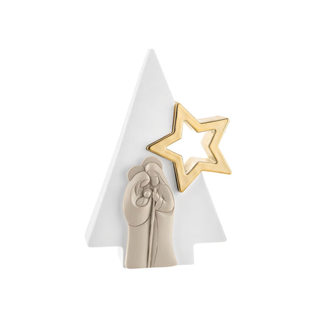 Presepe Natività Bongelli Preziosi in marmorino color nocciola 13,5 cm