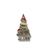Pendaglio Albero di Natale Palais Royal in metallo color oro 8 cm