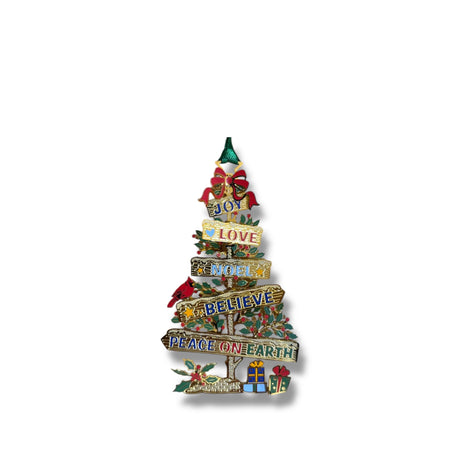 Pendaglio Albero di Natale Palais Royal in metallo color oro 8 cm