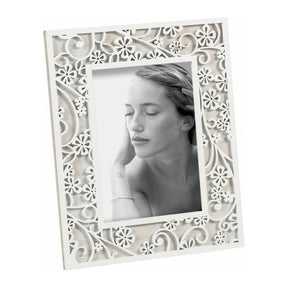Portafoto Mascagni Casa in legno bianco 25x20 cm per foto 13x18