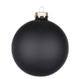Pallina di Natale Bizzotto in vetro nero opaco decorata 10 cm