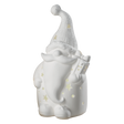 Babbo Natale con LED Mascagni Casa in ceramica bianca 20 cm