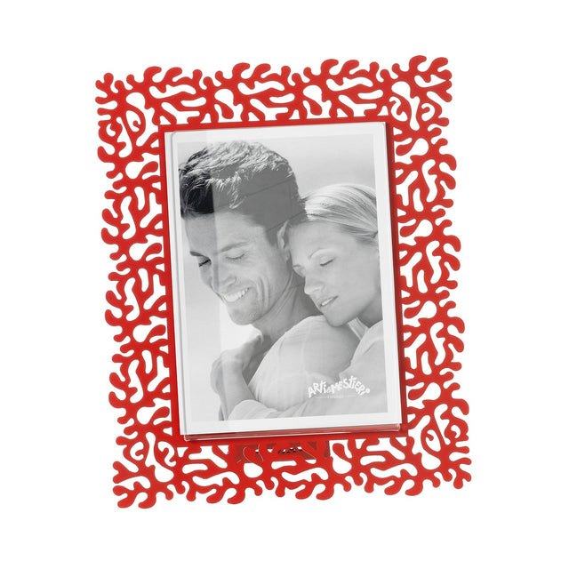 Portafoto Corallo Arti & Mestieri in ferro rosso 26x21 cm