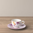 Tazza espresso con piattino Villeroy & Boch in porcellana decoro floreale