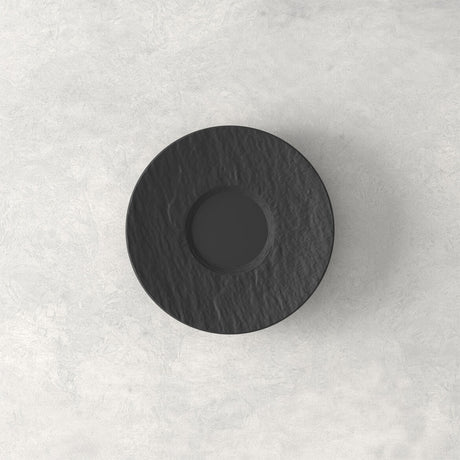 Piattino espresso Villeroy & Boch Manufacture Rock porcellana nera 12 cm