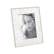 Portafoto Mascagni Casa in legno inciso bianco 13x18 cm