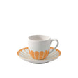 Tazzina caffè Fleur Soleil Villeroy & Boch in porcellana con bordo giallo