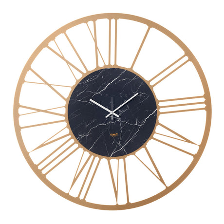 Orologio da parete Big 90 Arti e Mestieri in metallo oro effetto marmo