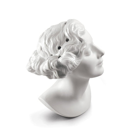 Vaso busto donna Daisy Lladrò in porcellana con fori decorativi 26x17 cm